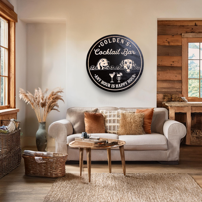 Dog Sign - Pets Sign - Customized carved wooden sign for home decor or gift.