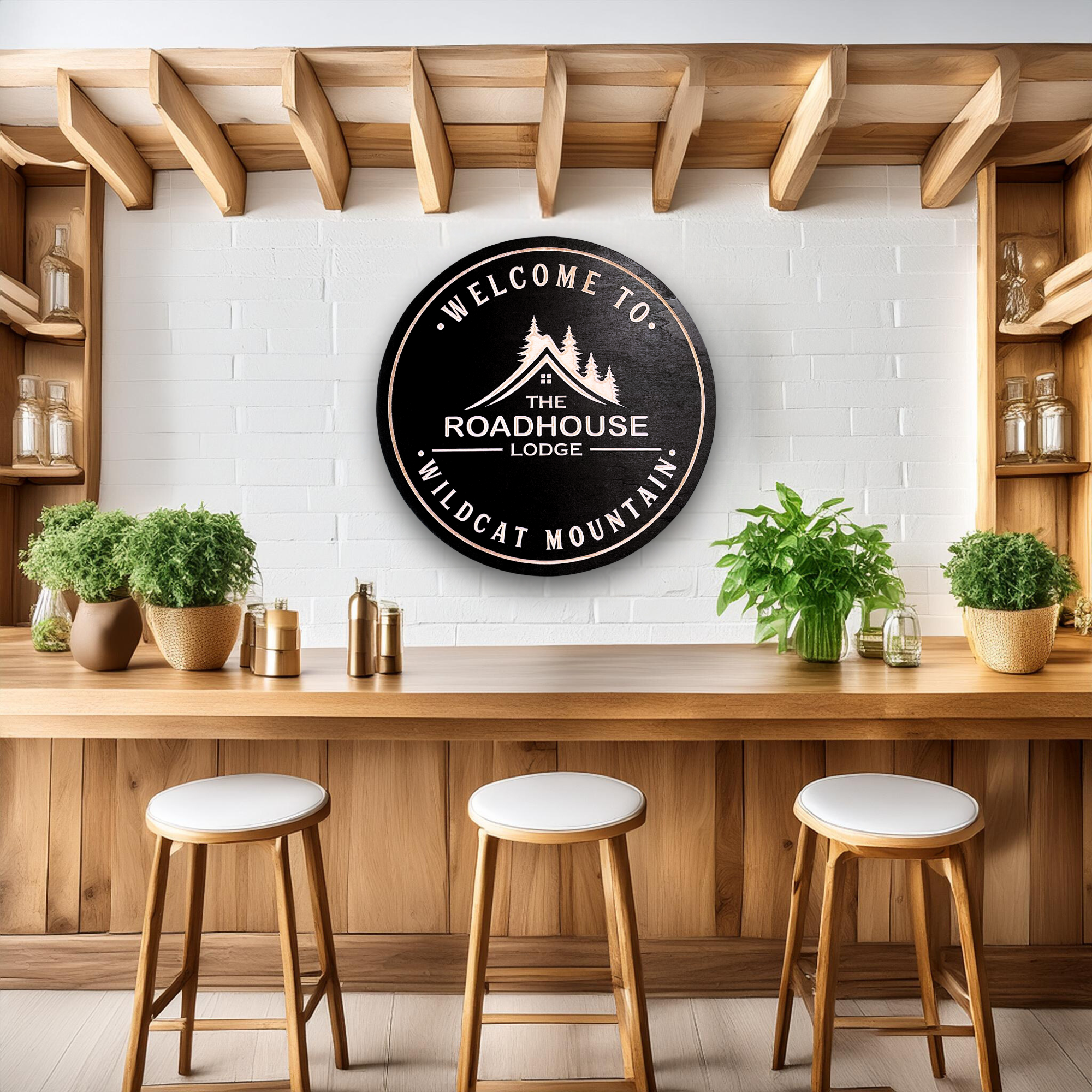 The Lodge Sign -Cabin Sign -  Customized carved wooden sign for home decor or gift.