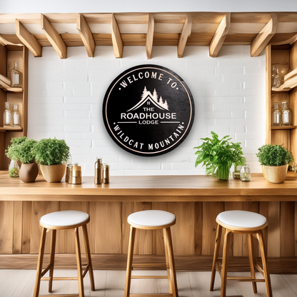 The Lodge Sign -Cabin Sign -  Customized carved wooden sign for home decor or gift.