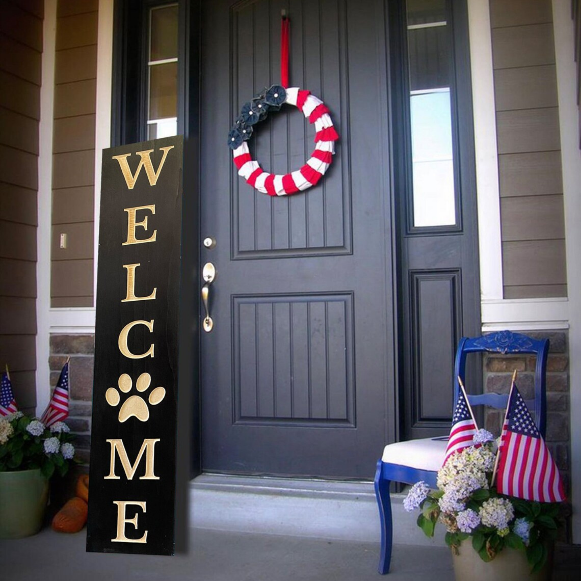 We Hope You Love Dogs Front Porch Sign - Custom Dog Sign - Welcome Sign - Customized carved wooden sign for home decor or gift.