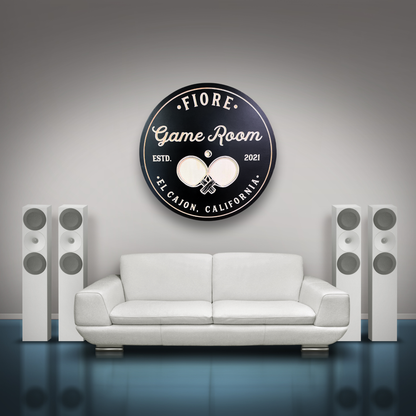 Ping Pong Sign - Game Room Sign -Table Tennis Sign - Customized carved wooden sign for home decor or gift.