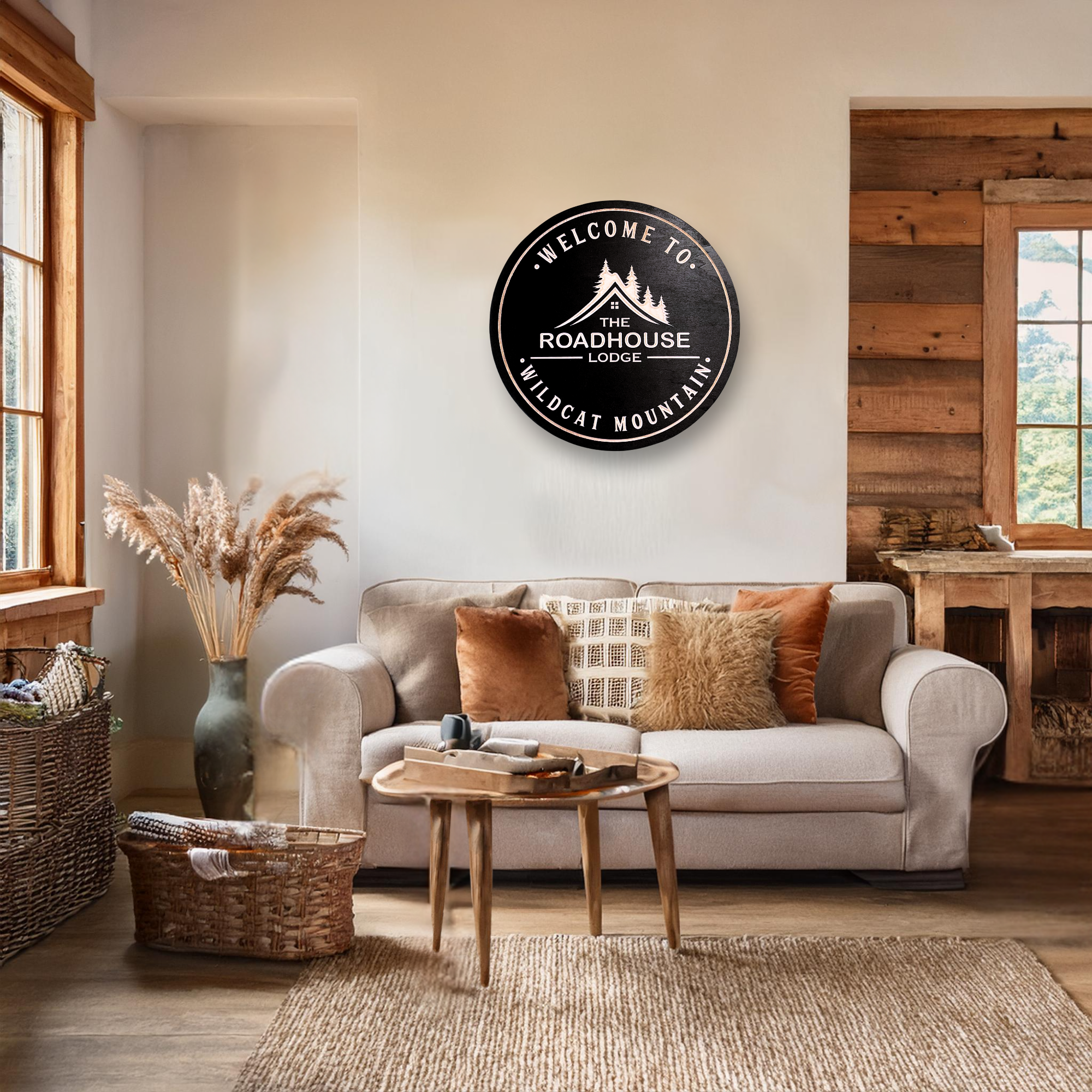 The Lodge Sign -Cabin Sign -  Customized carved wooden sign for home decor or gift.